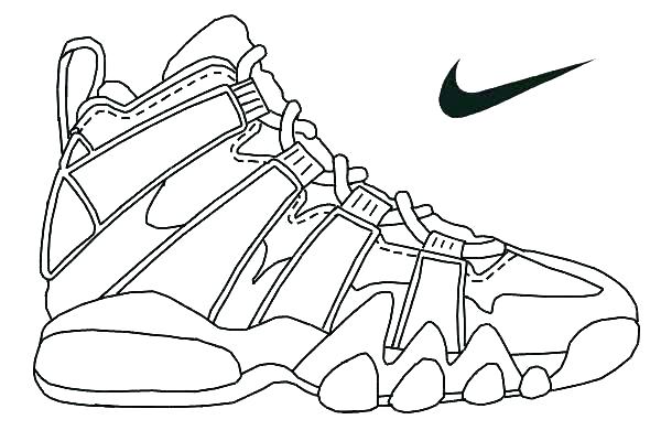 Running Shoe Coloring Page At GetColorings Free Printable 