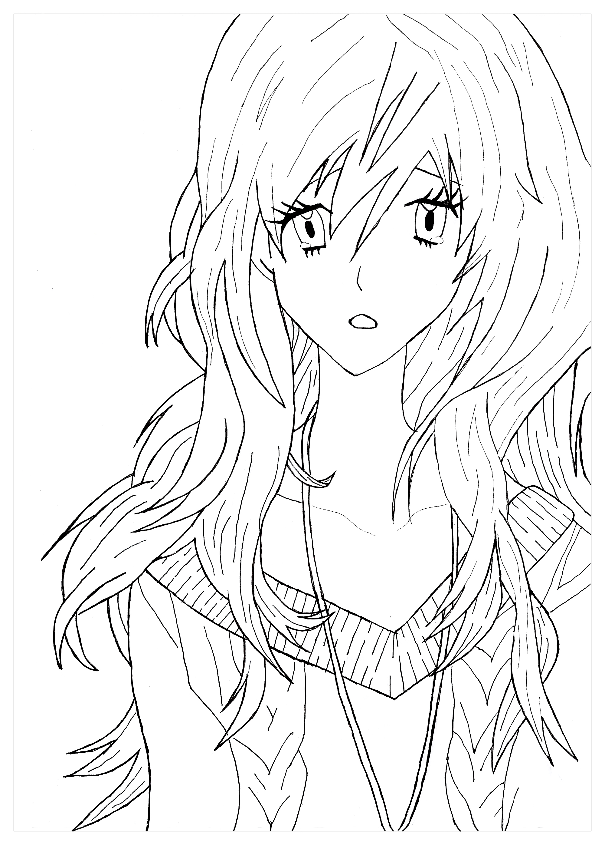 Sad Anime Coloring Pages at GetColorings.com | Free ...