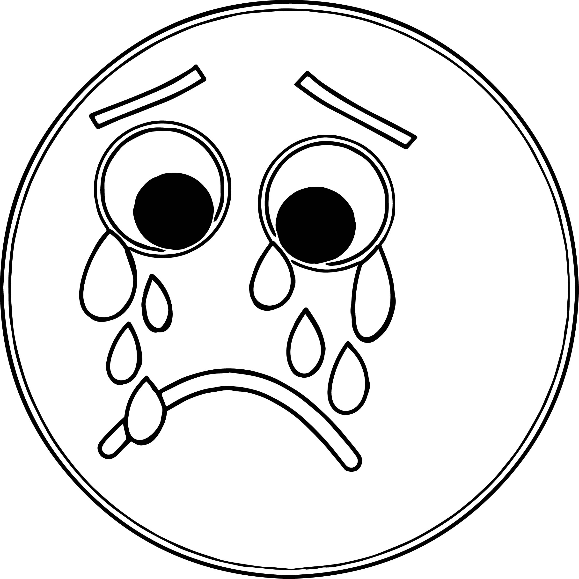 sad coloring face printable getcolorings awesome
