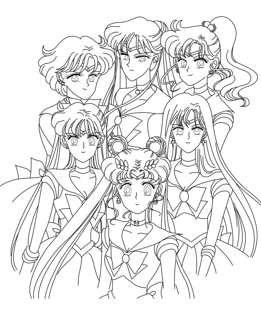 Sailor Scouts Coloring Pages at GetColorings.com | Free printable