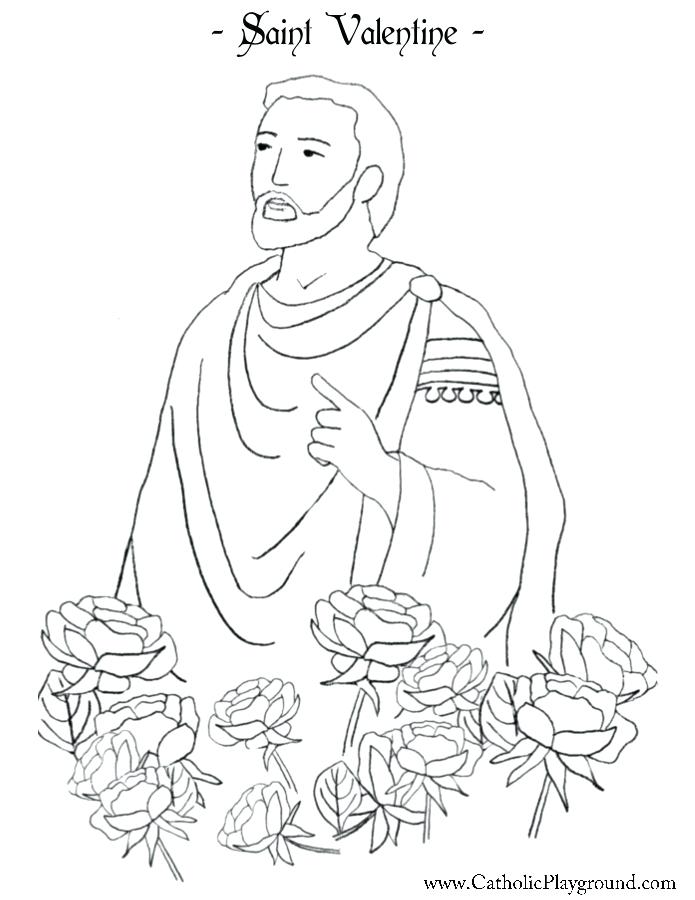 Saint Valentine Coloring Page At GetColorings Free Printable Colorings Pages To Print And