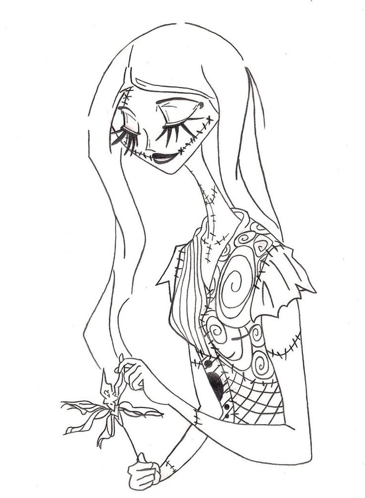 Nightmare Before Christmas Jack And Sally Coloring Pages At 