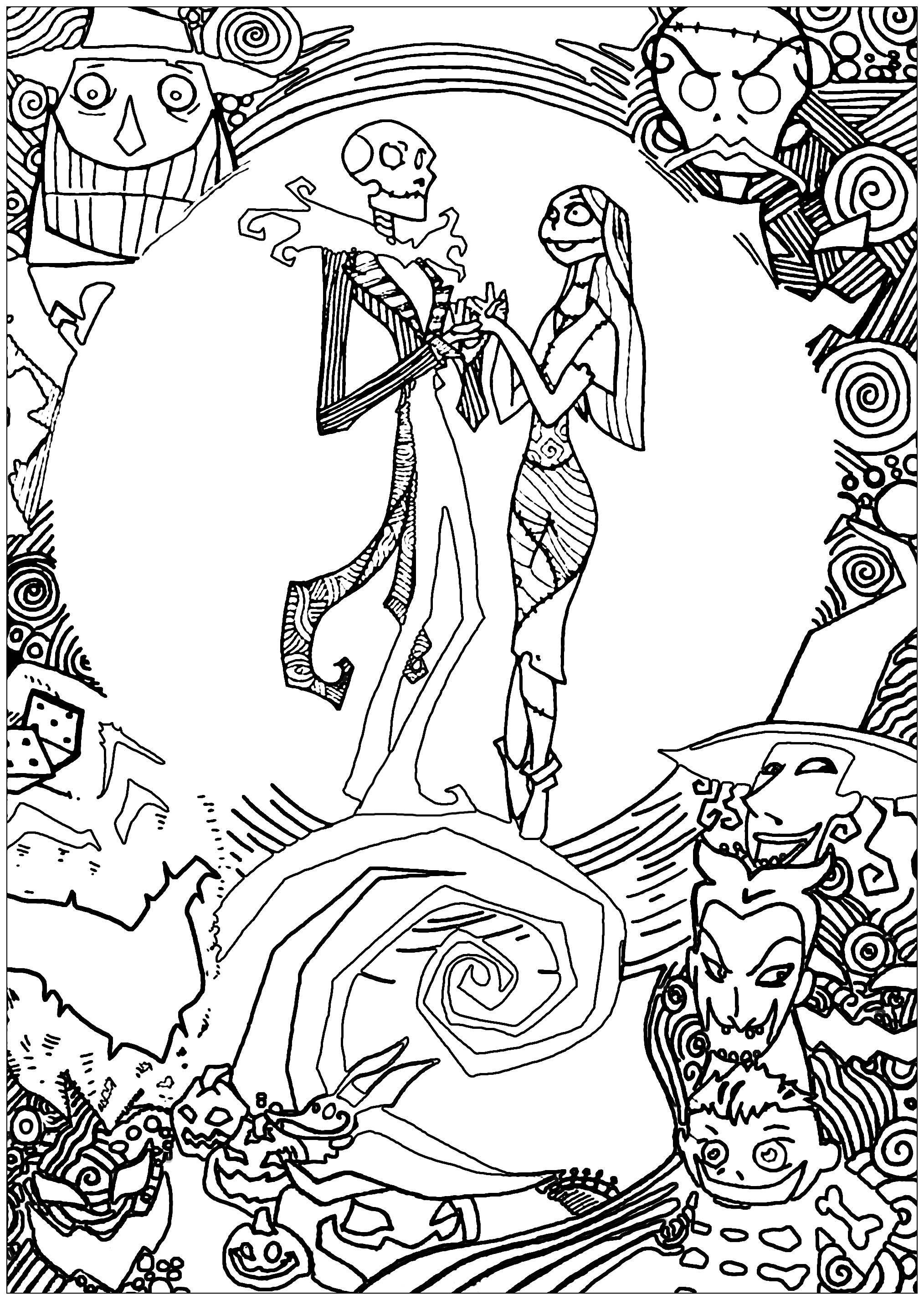 Sally Nightmare Before Christmas Coloring Pages at GetColorings.com