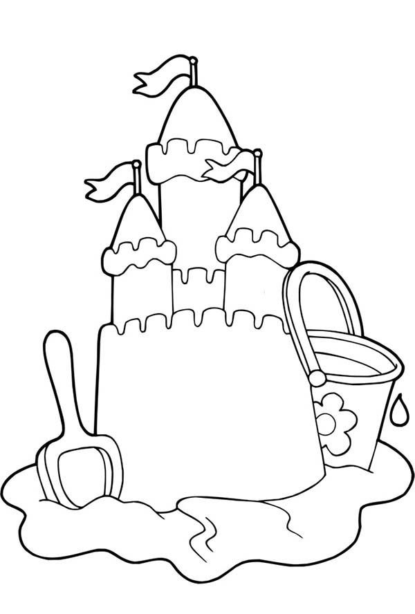 Sand Castle Coloring Page At Getcolorings Com Free Printable