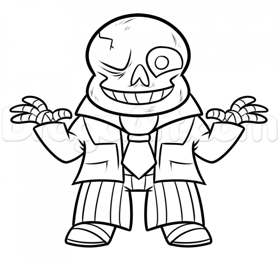 Sans And Papyrus Coloring Pages at GetColorings.com | Free printable