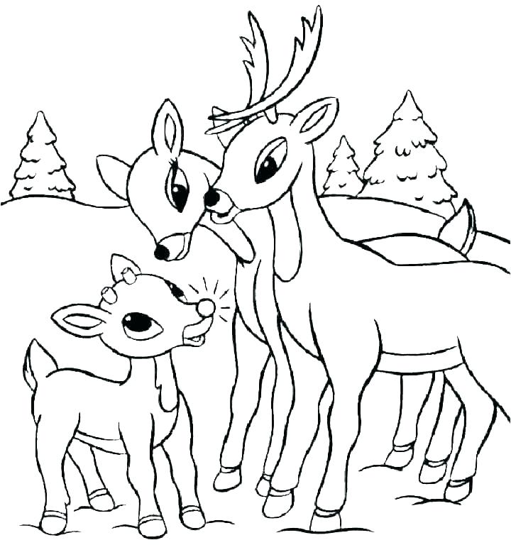 Santa And His Reindeer Coloring Pages at GetColorings.com | Free