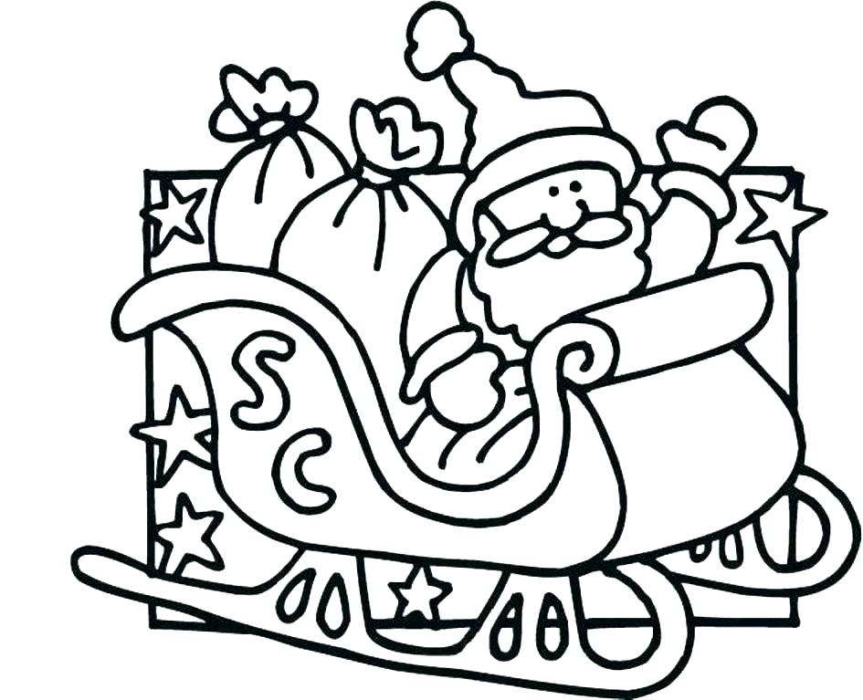 Santa And Reindeer Coloring Pages at GetColorings.com | Free printable
