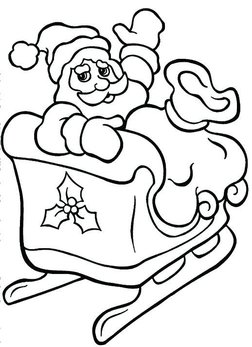 Santa In His Sleigh Coloring Pages at GetColorings.com | Free printable