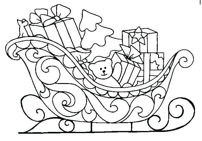 Santa In His Sleigh Coloring Pages at GetColorings.com | Free printable