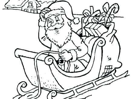 Santa Sleigh Coloring Page At GetColorings.com | Free Printable ...