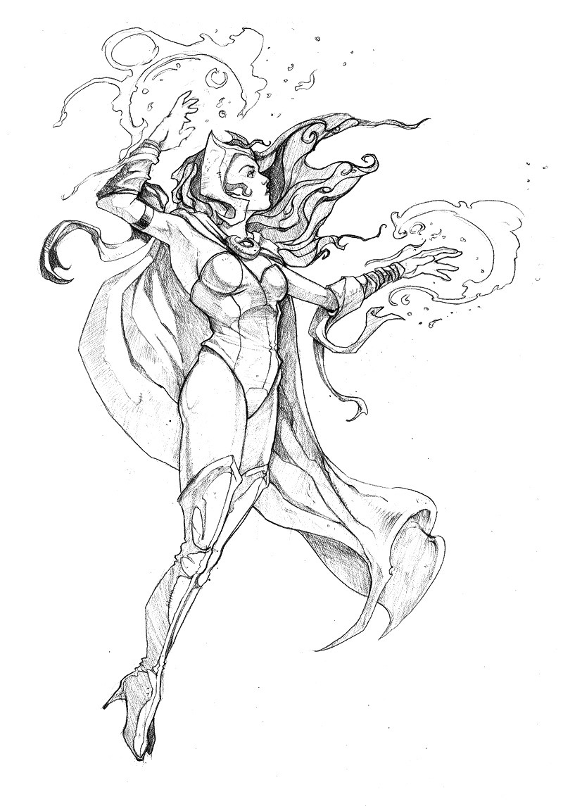 Scarlet Witch Coloring Pages At GetColorings Free Printable 