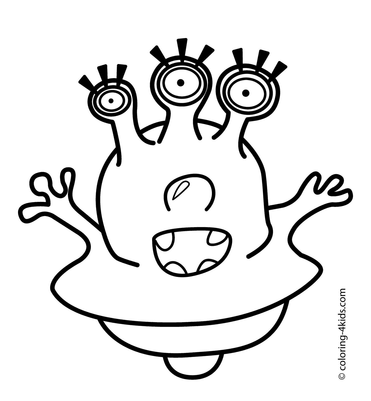 Scary Alien Coloring Pages At GetColorings Free Printable 