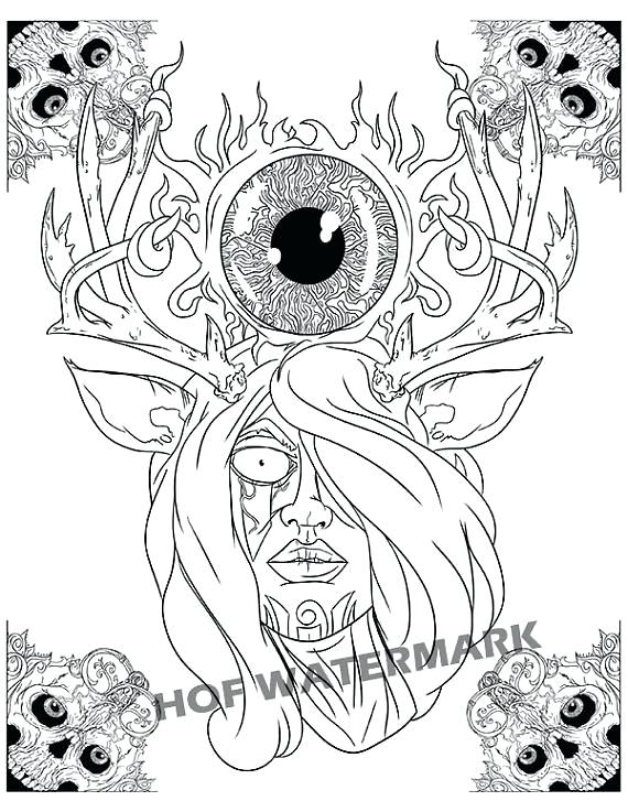 Scary Coloring Pages For Adults at GetColorings.com | Free printable