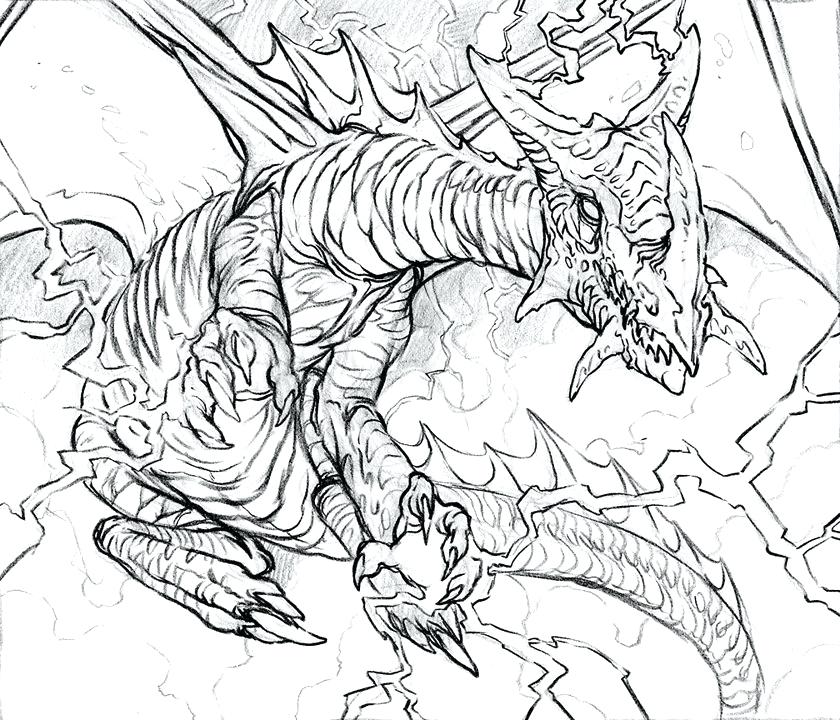 Scary Dragon Coloring Pages At GetColorings Free Printable 