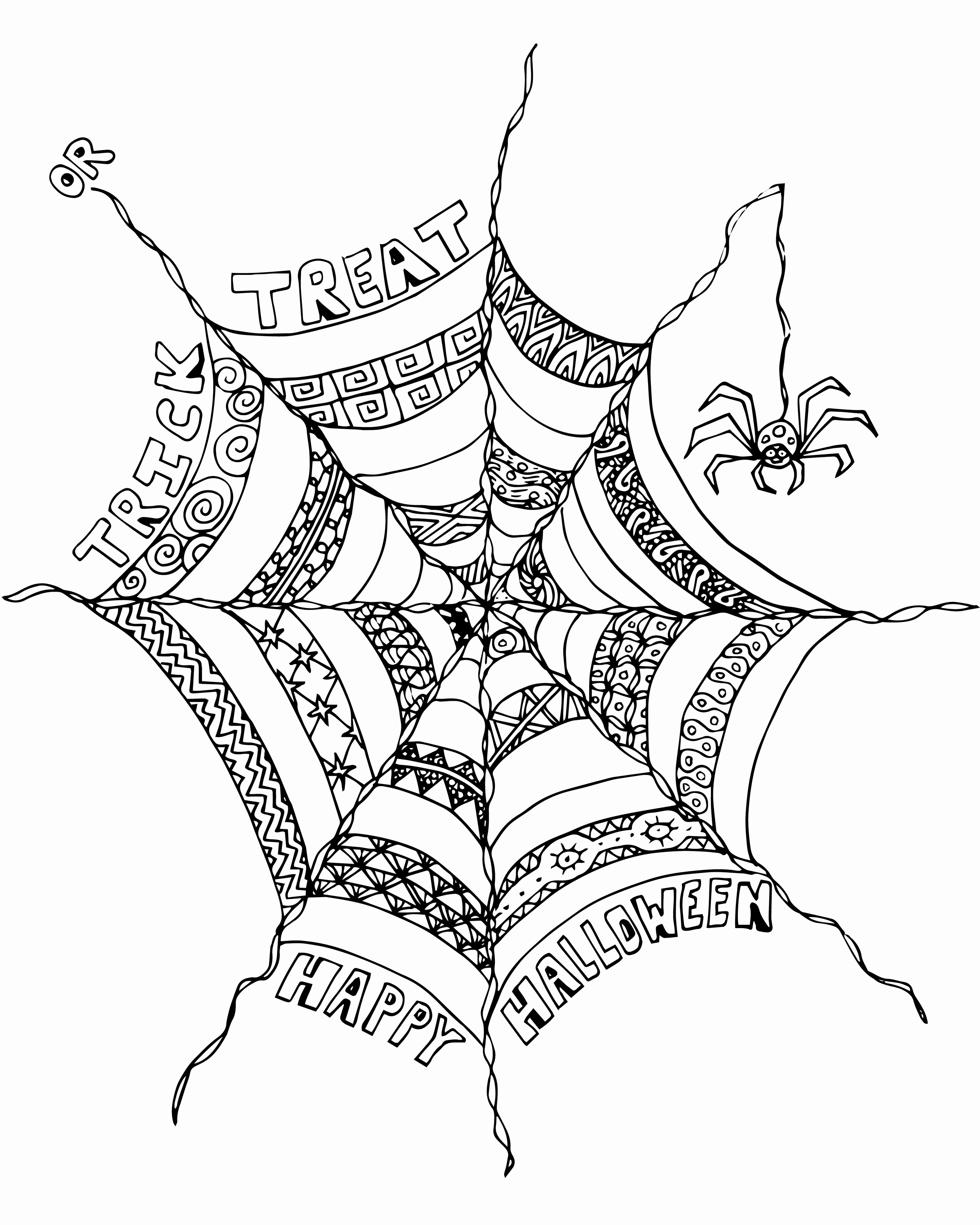 Scary Halloween Coloring Pages For Adults at Free