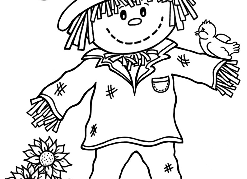 Scary Scarecrow Coloring Pages