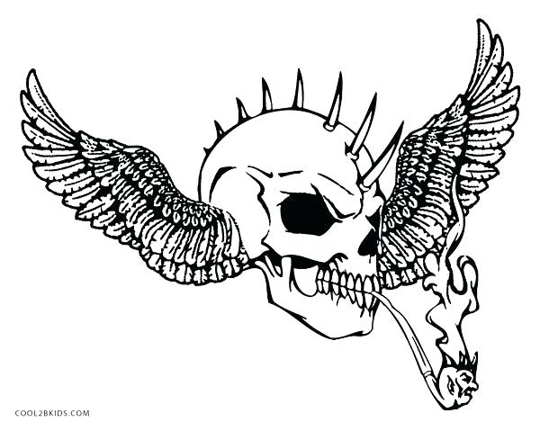 Scary Skull Coloring Pages at GetColorings.com | Free printable