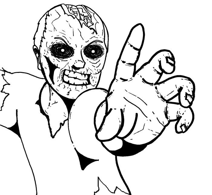 Scary Zombie Coloring Pages at GetColorings.com | Free printable