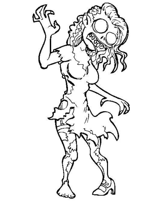 Scary Zombie Coloring Pages at GetColorings.com | Free printable