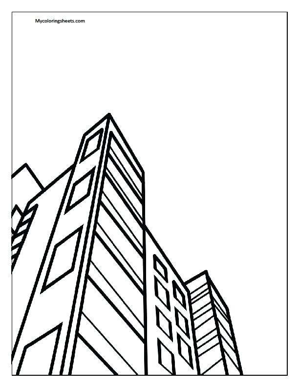 School Building Coloring Pages At Getcolorings.com 