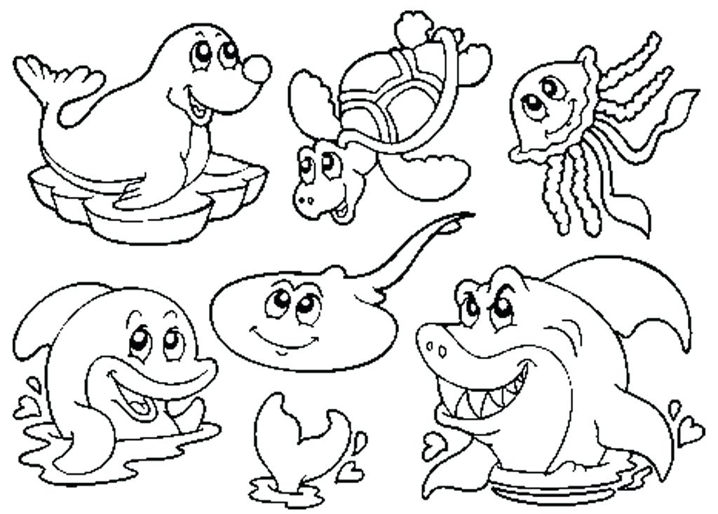 Sea Life Coloring Pages For Preschool at GetColorings.com | Free