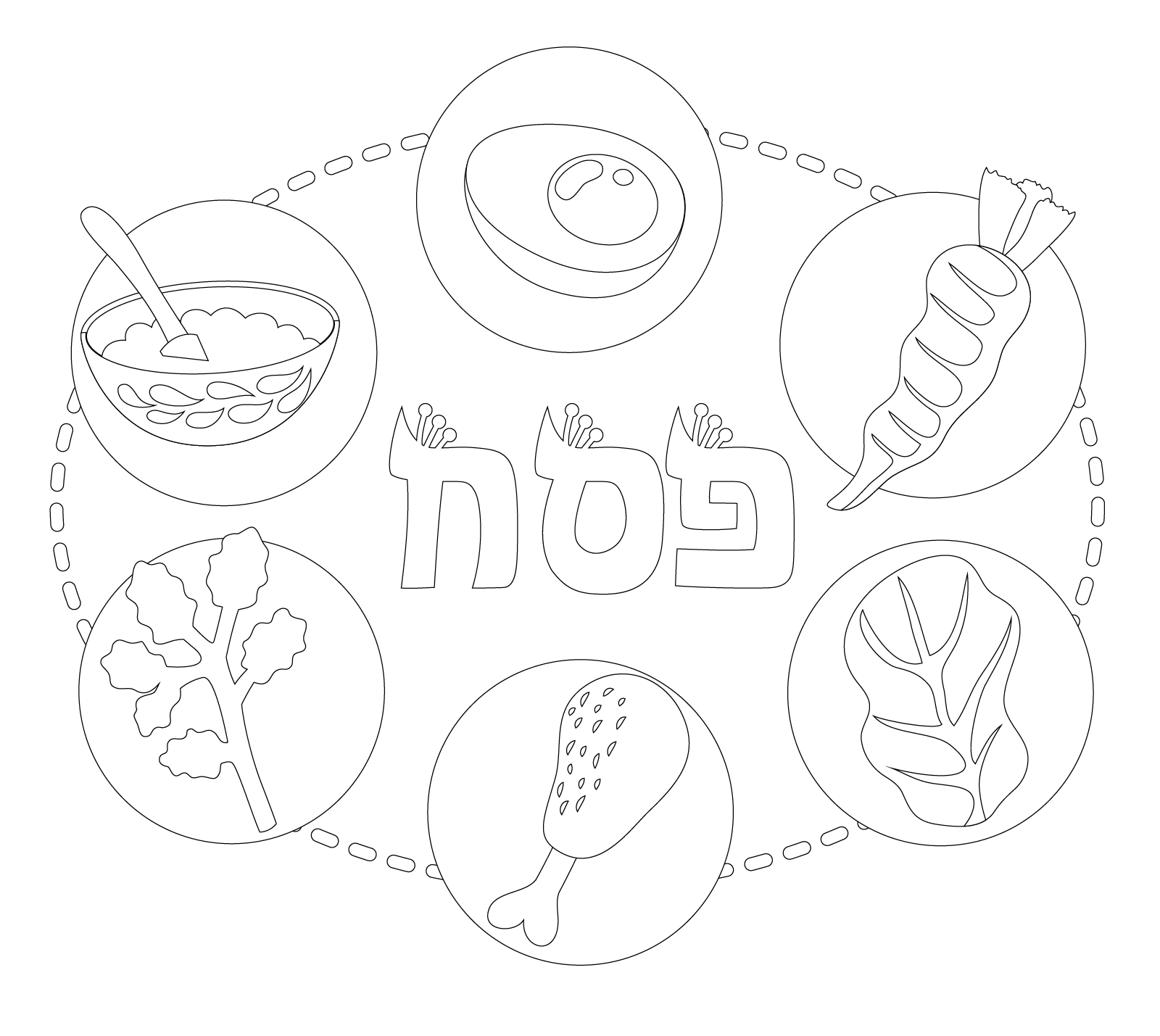 Seder Plate Coloring Pages at Free printable