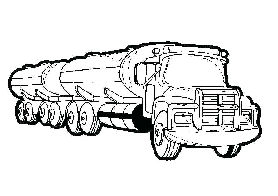 Semi Truck Coloring Pages at Free printable