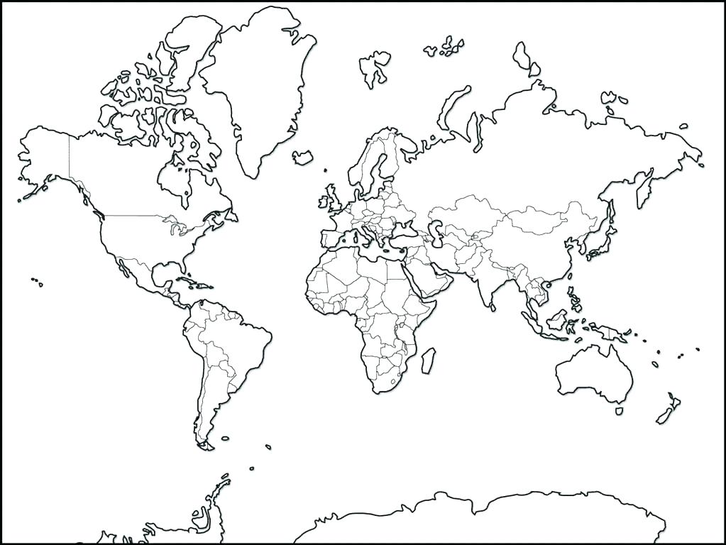 Printable 7 Continents Coloring Page