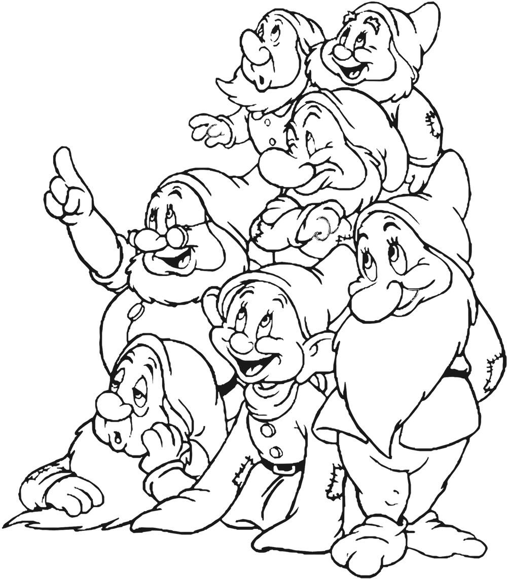 Seven Dwarfs Coloring Pages At GetColorings Free Printable 