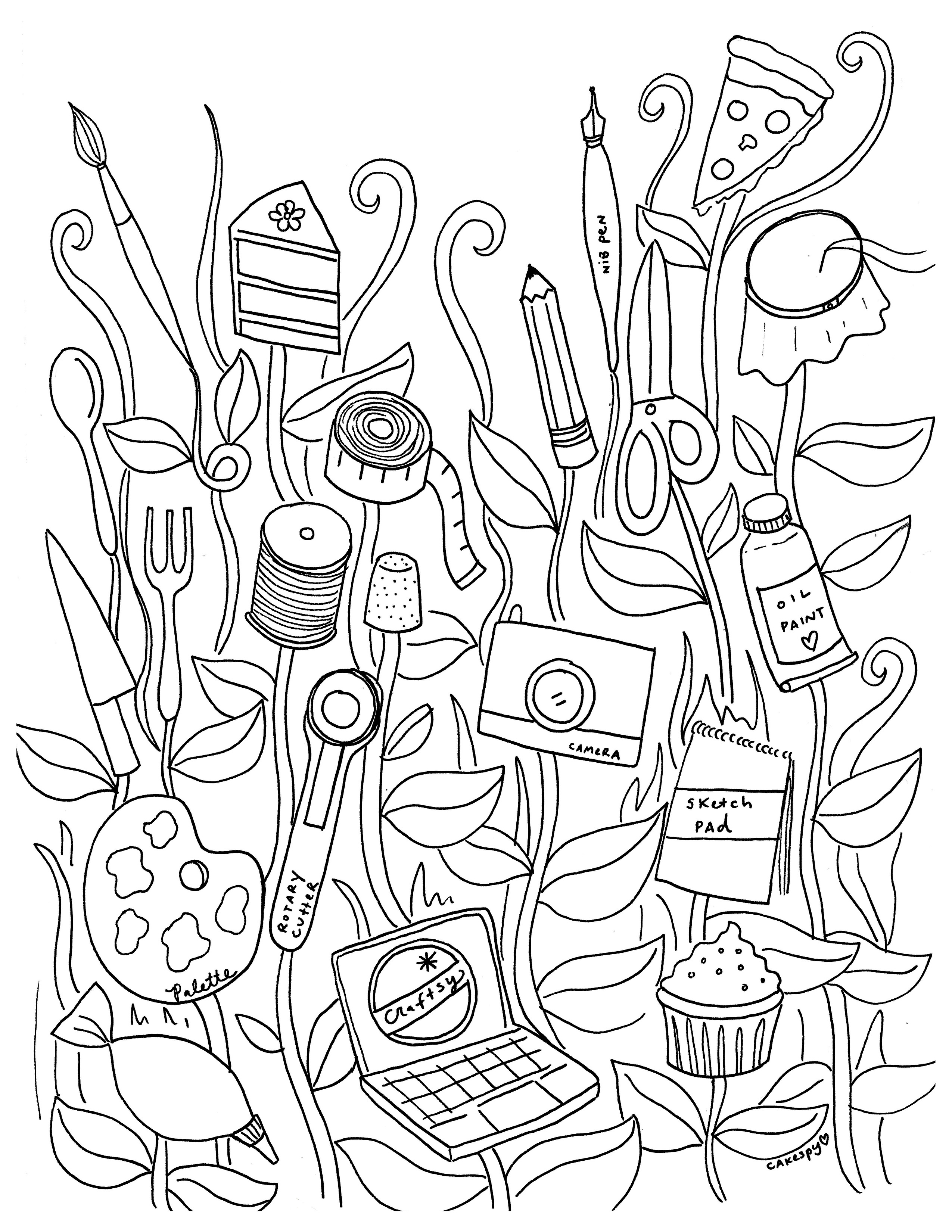 Scissor Coloring Page