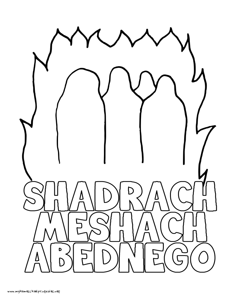 Shadrach Meshach And Abednego Coloring Page at GetColorings.com | Free