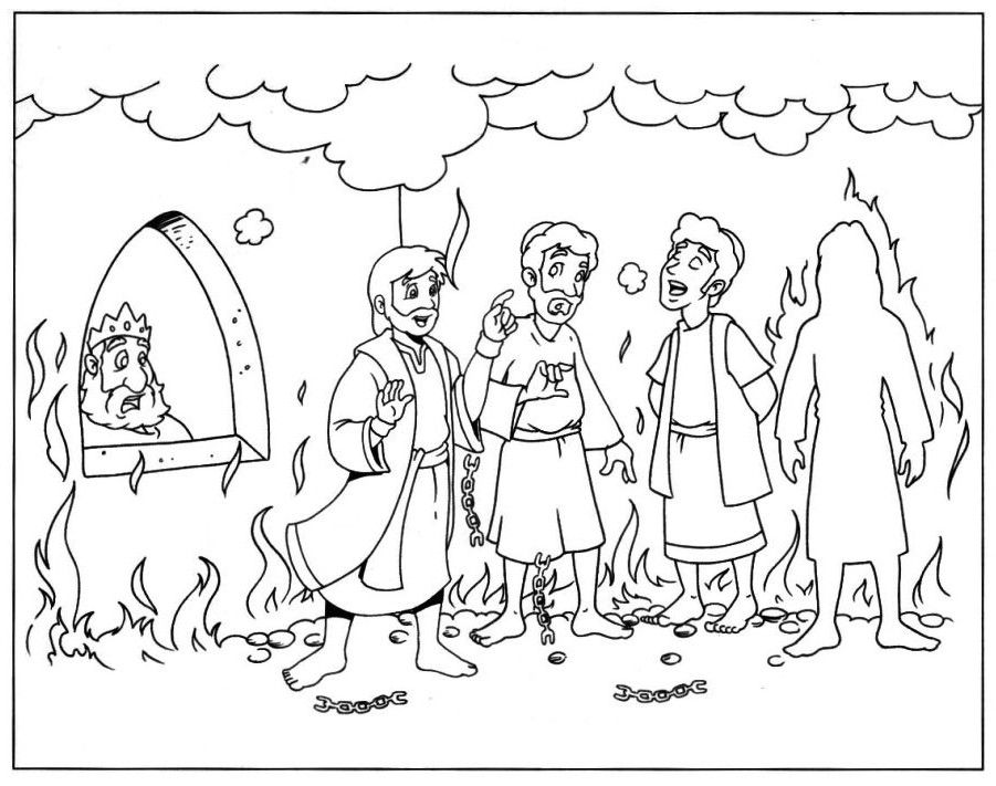 Shadrach Meshach And Abednego Coloring Page at Free