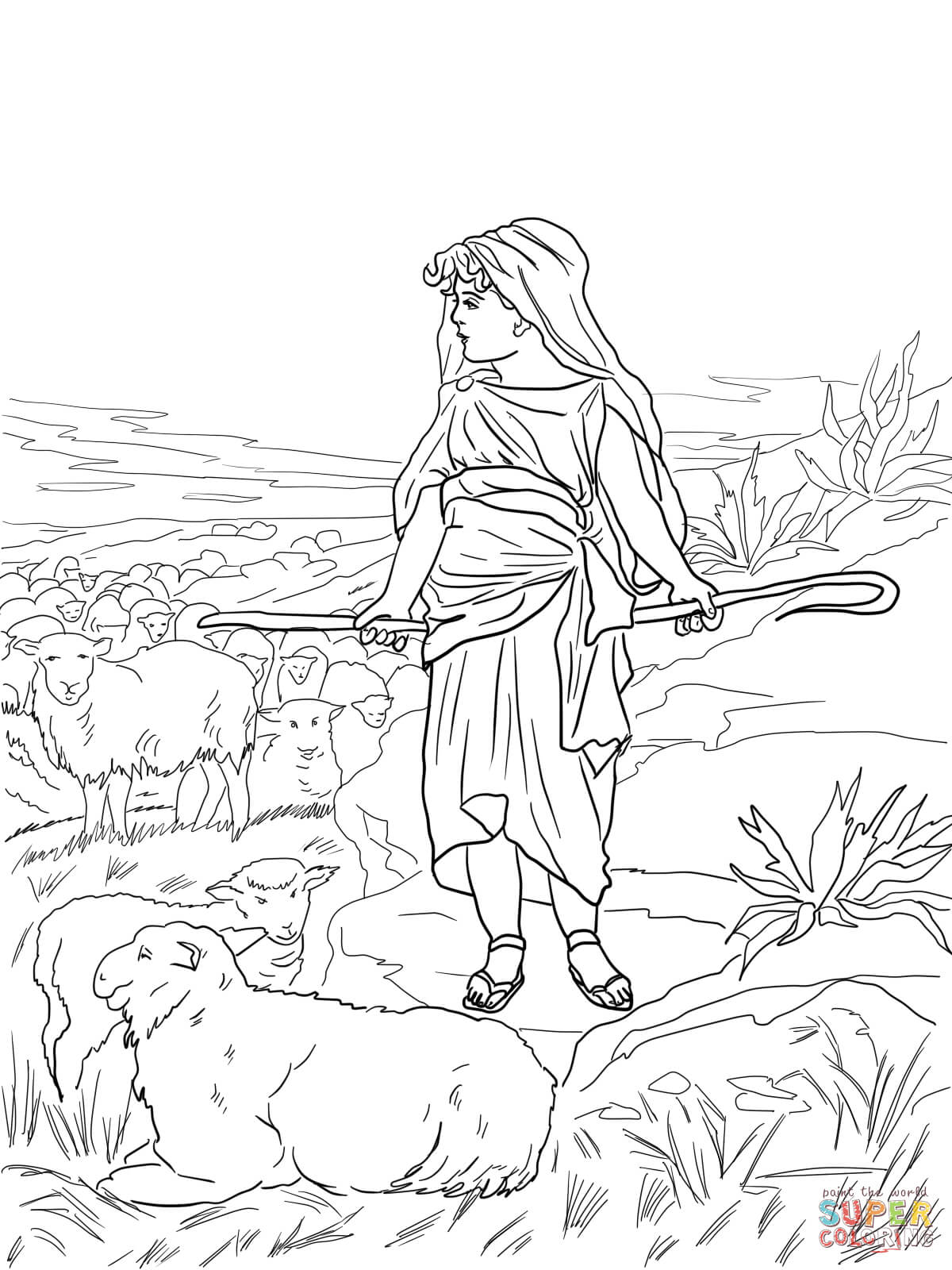 Shepherd Coloring Page at GetColorings.com | Free printable colorings