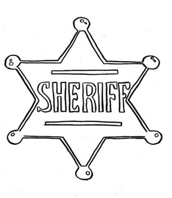 Sheriff Star Coloring Pages at GetColoringscom Free