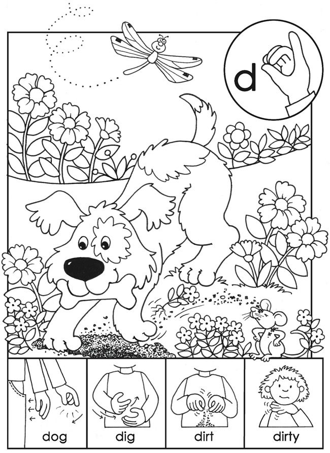 Sign Language Coloring Pages At GetColorings Free Printable 