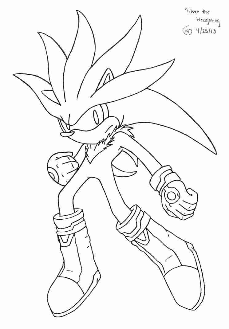 Silver The Hedgehog Coloring Pages at GetColorings.com | Free printable