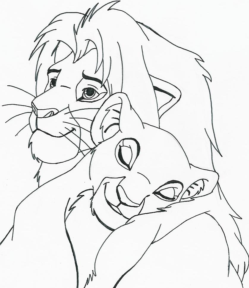 Simba And Nala Coloring Pages At GetColorings Free Printable 