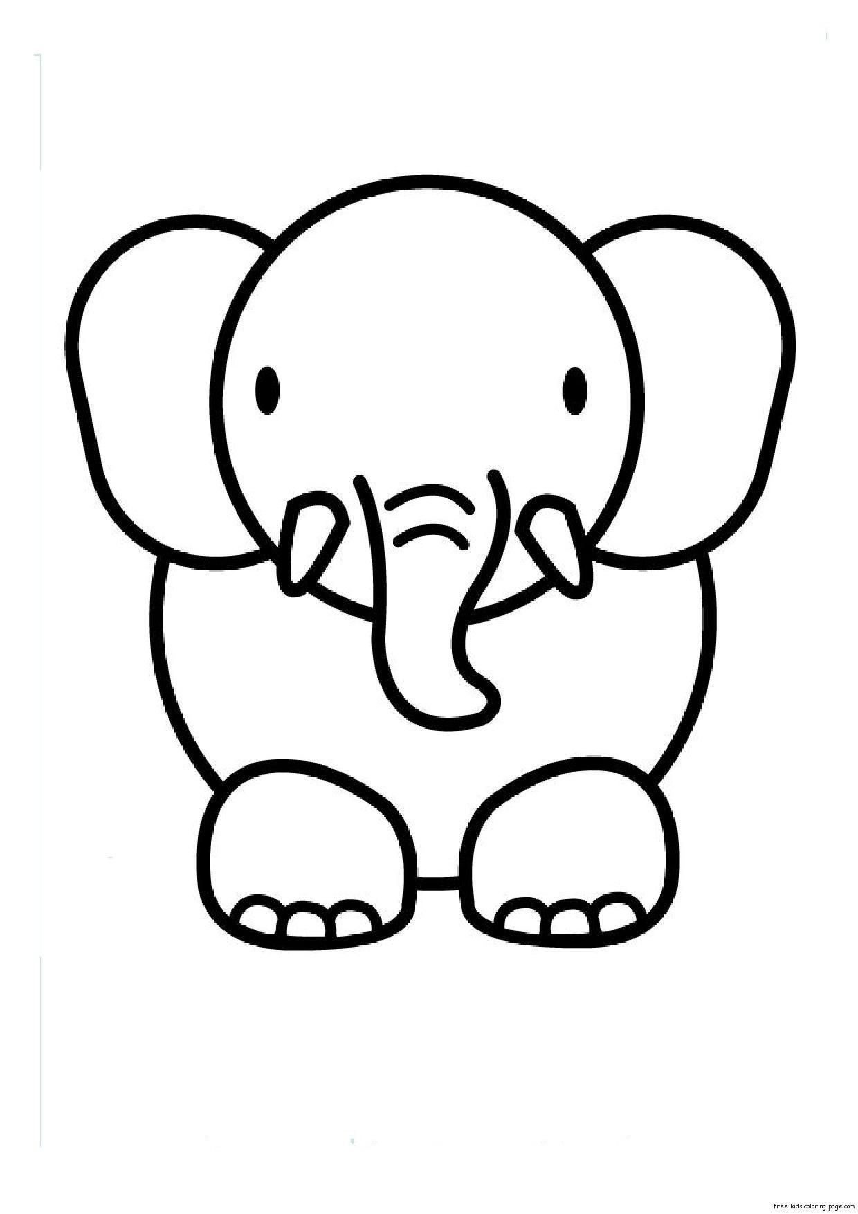 Simple Animal Coloring Pages at Free printable