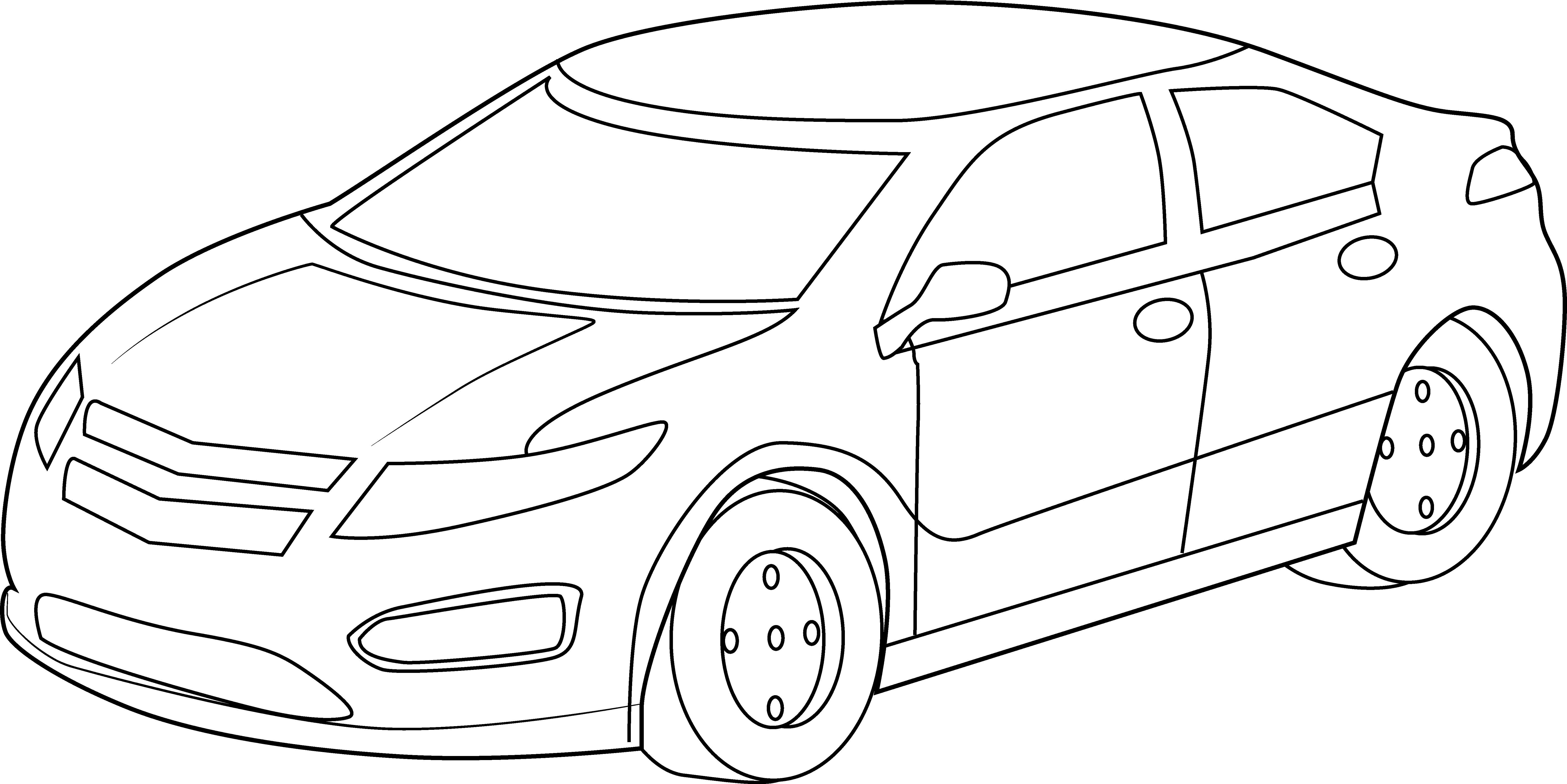 Simple Car Coloring Pages at Free printable