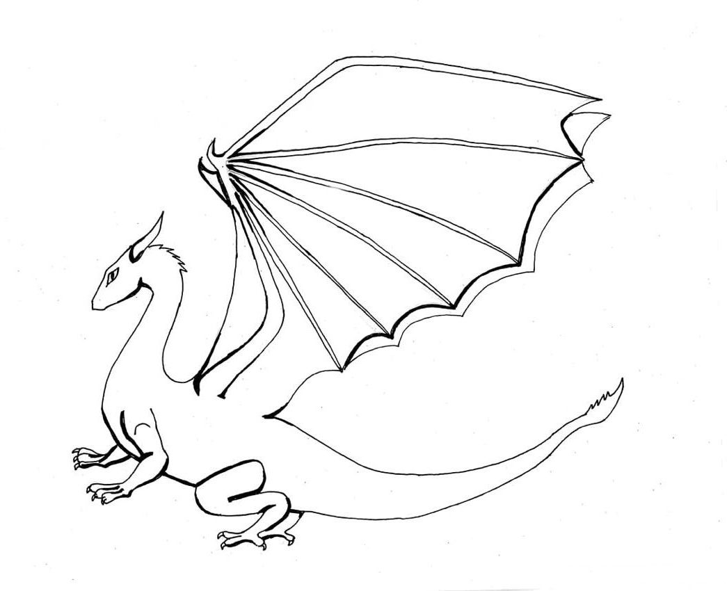 Simple Dragon Coloring Pages at GetColorings.com | Free printable