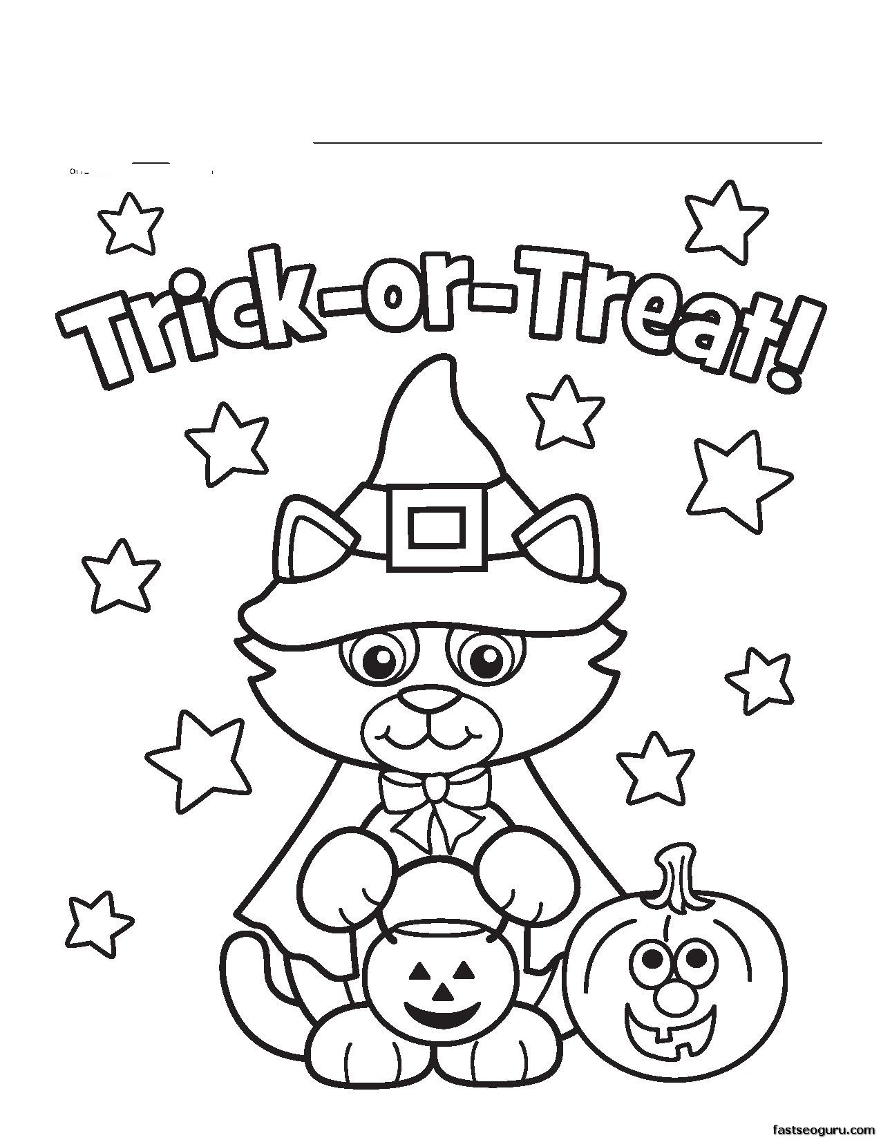 Simple Halloween Coloring Pages at GetColorings.com | Free printable