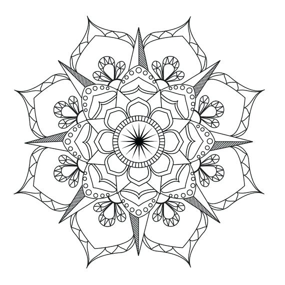 Simple Mandala Flower Coloring Pages at GetColorings.com | Free