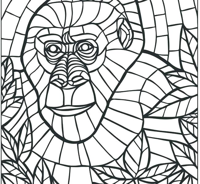 Simple Mosaic Coloring Pages at Free printable