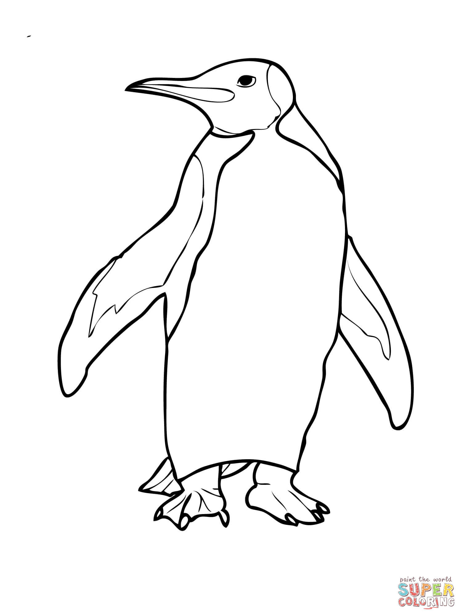 Simple Penguin Coloring Pages at Free printable
