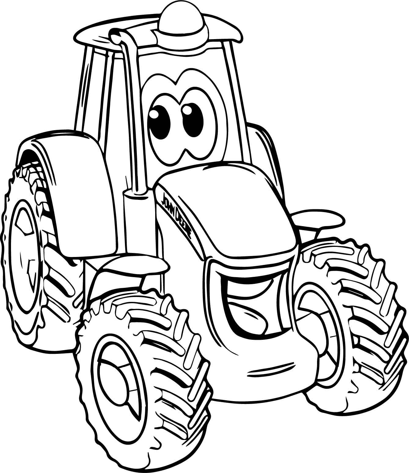 Simple Tractor Coloring Pages at Free printable