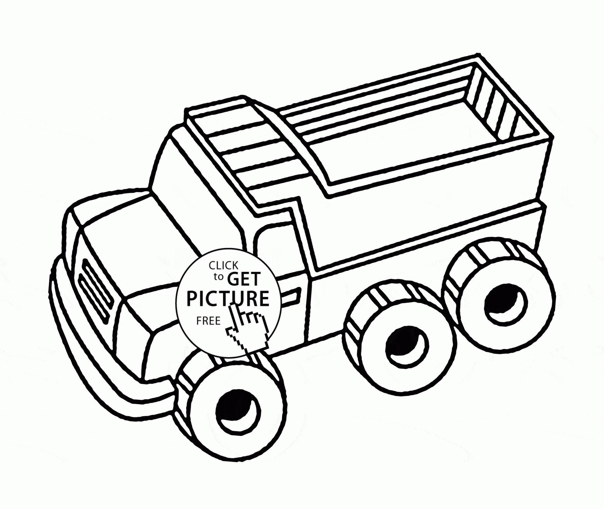 Simple Truck Coloring Pages at Free printable