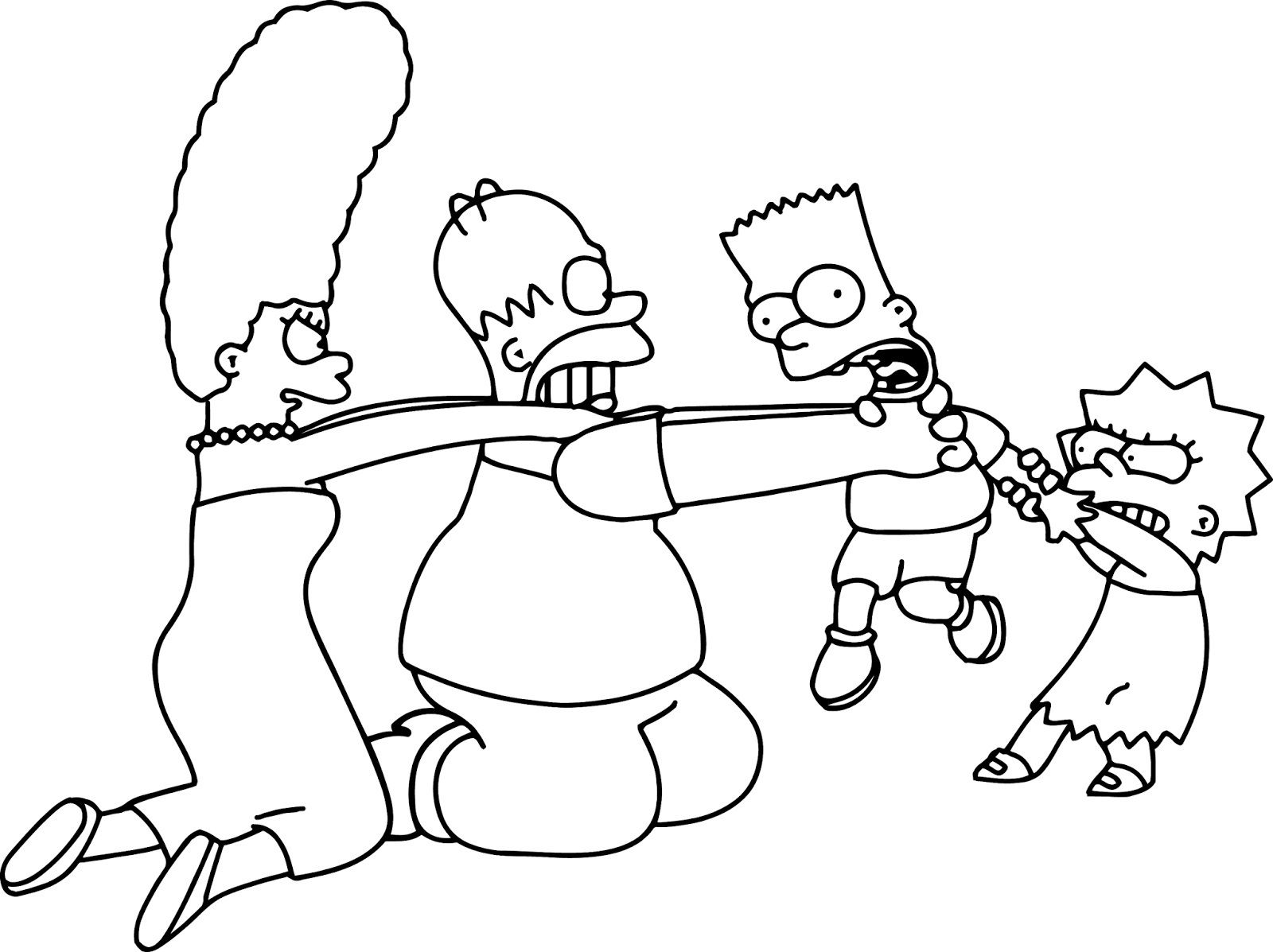 Simpsons Characters Coloring Pages at GetColorings.com | Free printable