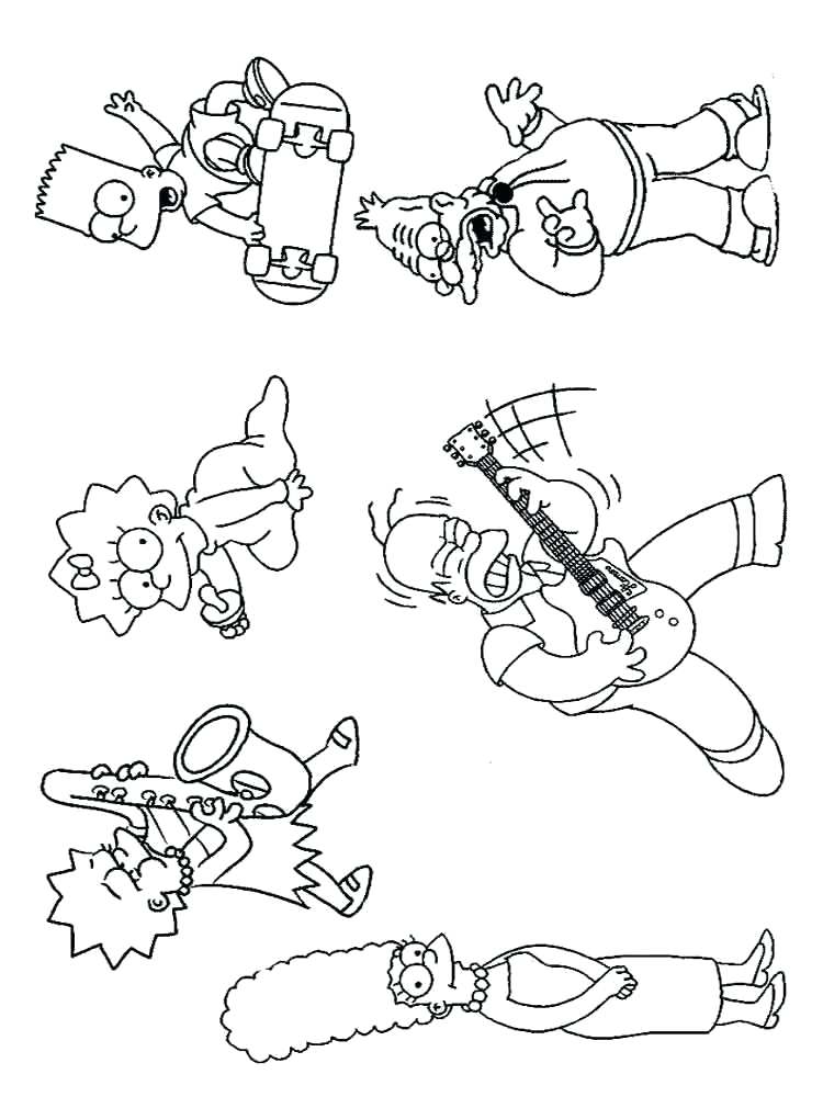 Simpsons Characters Coloring Pages at GetColorings.com | Free printable