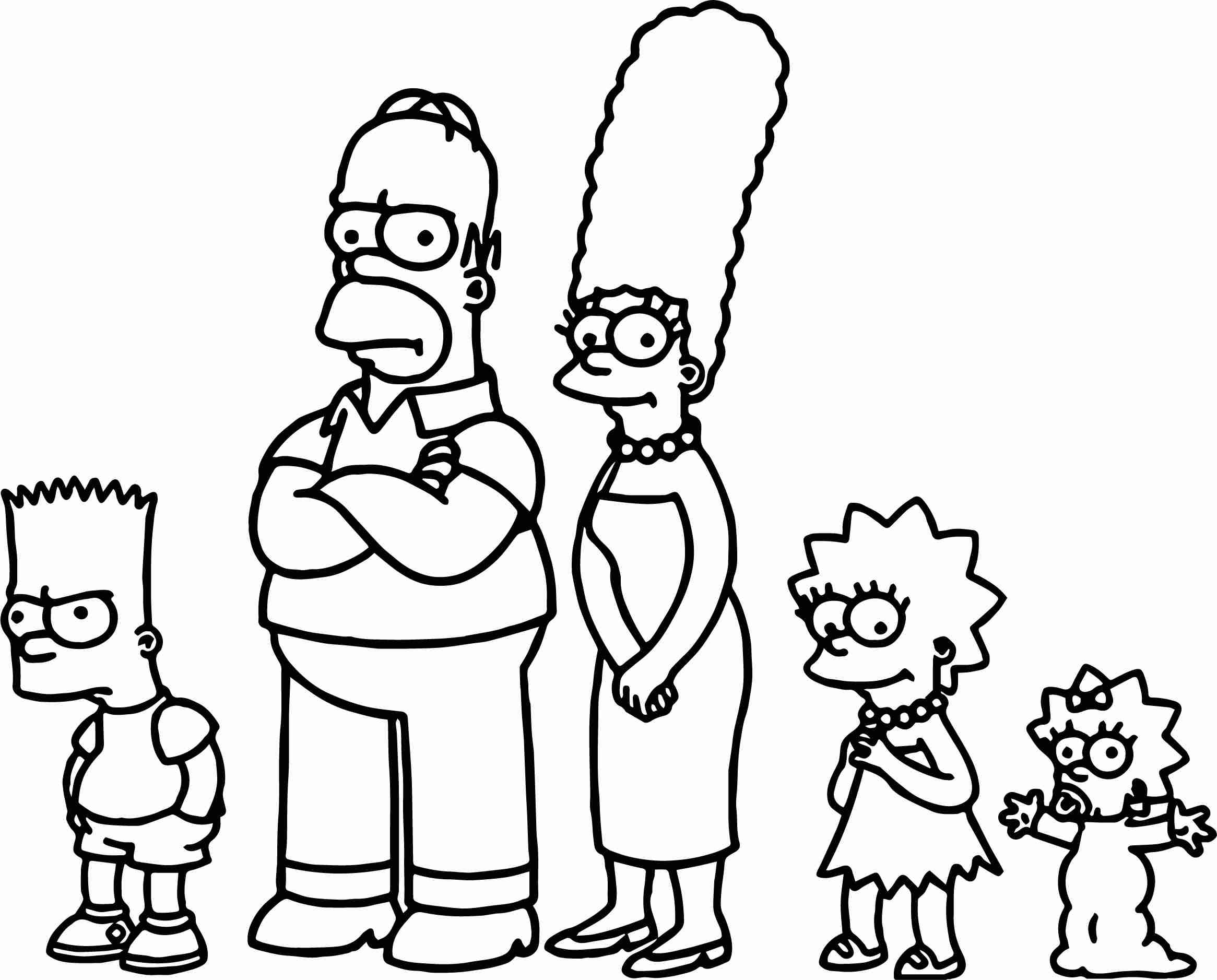 Simpsons Characters Coloring Pages at Free printable