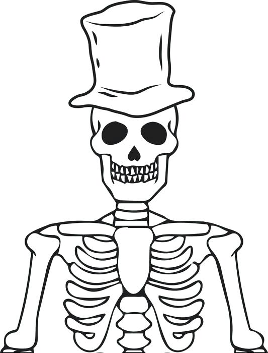 Skeleton Coloring Pages To Print At Free Printable